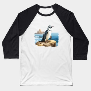 Galapagos Penguin Baseball T-Shirt